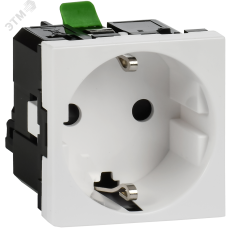 Розетка з/к б/ш б/з белая