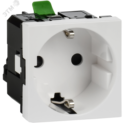 Розетка з/к б/ш б/з белая