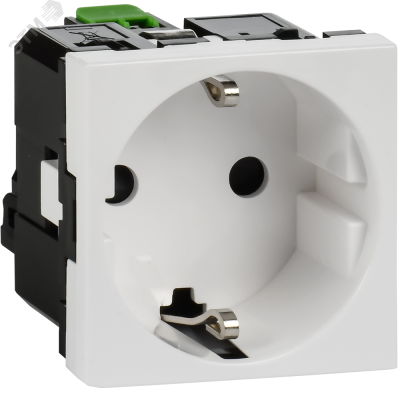 Розетка з/к з/ш б/з белая