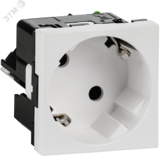 Розетка 45град з/к б/ш б/з белая