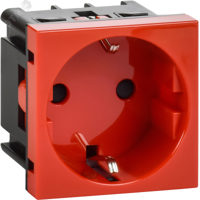 Розетка з/к з/ш в/з красная