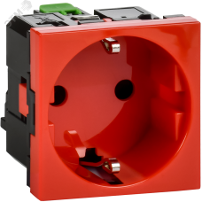 Розетка з/к б/ш б/з красная