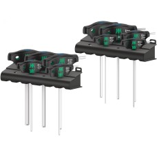 Набор отвёрток с Т-образной рукояткой 454/10 HF Set Imperial 1 Hex-Plus с функцией фиксации крепежа 3/32 - 3/8 10 предметов комплектация: 2x 454 Imperial Шестигранная