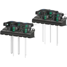 Набор отвёрток с Т-образной рукояткой 454/10 HF Set Imperial 1 Hex-Plus с функцией фиксации крепежа 3/32 - 3/8 10 предметов комплектация: 2x 454 Imperial Шестигранная