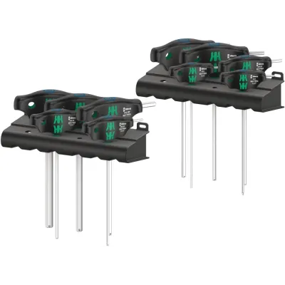 Набор отвёрток с Т-образной рукояткой 454/10 HF Set Imperial 1 Hex-Plus с функцией фиксации крепежа 3/32 - 3/8 10 предметов комплектация: 2x 454 Imperial Шестигранная