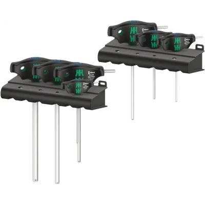 Набор отвёрток с Т-образной рукояткой 454/7 HF Set 1 Hex-Plus с функцией фиксации крепежа 2.5 - 10 мм 7 предметов комплектация: 1x 454 Шестигранная отвёртка
