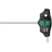 Отвёртка шестигранная 454 Hex-Plus HFс Т-образной рукояткой с функцией фиксации крепежа 4X100 мм с дополнительным коротким рабочим концом