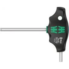 Отвёртка шестигранная 454 Hex-Plus HFс Т-образной рукояткой с функцией фиксации крепежа 6X100 мм с дополнительным коротким рабочим концом