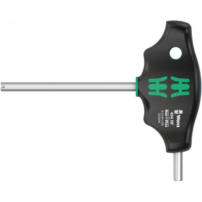 Отвёртка шестигранная 454 Hex-Plus HFс Т-образной рукояткой с функцией фиксации крепежа 6X100 мм с дополнительным коротким рабочим концом