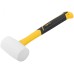 Киянка резиновая белая, фиберглассовая ручка 50 мм ( 340 гр )