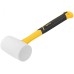 Киянка резиновая белая, фиберглассовая ручка 65 мм ( 680 гр )