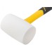 Киянка резиновая белая, фиберглассовая ручка 80 мм ( 900 гр )