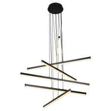 Светильник подвесной LED 120 Вт 3000-6000К чёрный светодиодный с пультом Rivoli Mabel 6183-201