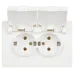 Розетка Intro Style 7-210-01 2х2P+E Schuko с крышкой штор., 16А-250В, СУ, IP44, белый