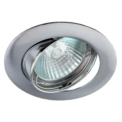 Встраиваемый светильник литой ЭРА  KL1A SN/1 поворотный, MR16, 12V, 50W, сатин никель
