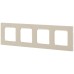 Рамка для розеток и выключателей ЭРА Серия 12 12-5204-02 на 4 поста, Классик, слоновая кость