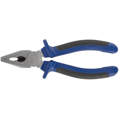 Плоскогубцы комбинированные ''Один'' двухцветные обрезиненные ручки, полированная сталь 180 мм