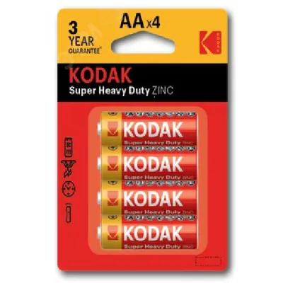 Батарейки Kodak R6-4BL SUPER HEAVY DUTY Zinc [KAAHZ-4] (80/400/26400)