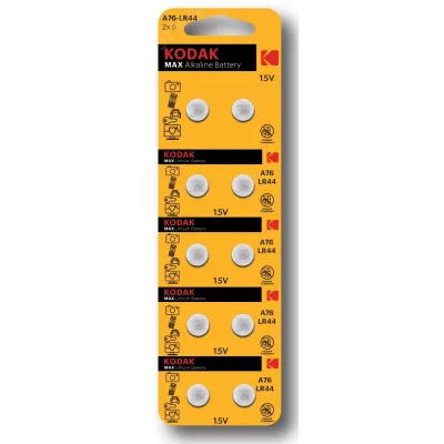 Батарейки Kodak AG13 (357) LR1154, LR44 [KAG13-10] MAX Button Cell (100/1000/70000)