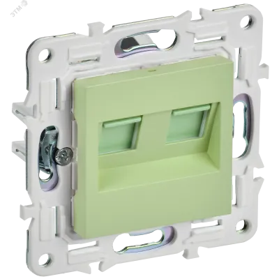 SKANDY Розетка компьютерная двойная RJ45 кат.5E SK-K03G мятный IEK