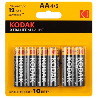 Батарейка LR6-4+2BL XTRALIFE Alkaline
