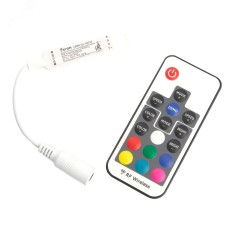 Контроллер RGB min для светодиодной ленты с П/У белый, 12-24V, LD66 FERON