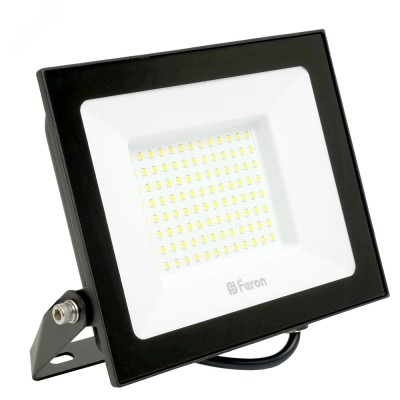 Прожектор светодиодный 2835 SMD 100W 4000K IP65  AC230V/50Hz, черный, LL-922