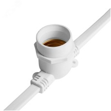 Гирлянда 230V  100 E27 белый, шаг 25cm, IP 65, 25м +1,5м шнур,  CL25-25