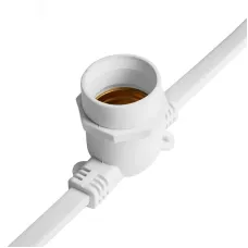 Гирлянда 230V  100 E27 белый, шаг 25cm, IP 65, 25м +1,5м шнур,  CL25-25