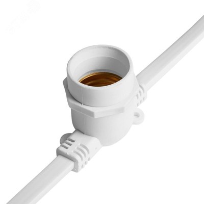 Гирлянда 230V  100 E27 белый, шаг 25cm, IP 65, 25м +1,5м шнур,  CL25-25