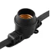 Гирлянда 230V  400 E27 черный, шаг 25cm, IP 65, 100м +1,5м шнур,  CL25-100