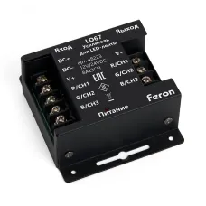 Усилитель для светодиодной ленты, RGB, 24А12-24V, LD67 FERON
