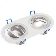 Светильник потолочный встраиваемый, MR16 G5.3, белый-хром, DL2812