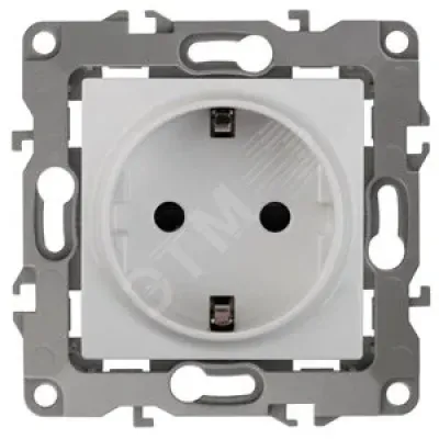 12-2101-01 ЭРА Розетка 2P+E Schuko, 16A-250В, IP20, Эра12, белый (10/100/2800)