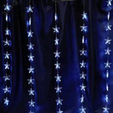 Гирлянда - занавес Звездочки 230V 100 LED 2*1м, 5000K, IP20 , сетевой шнур 3м в комплекте, CL25