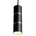 Светильник потолочный на подвесе R16 35W, 230V, GU10, чёрный, золото D55*H180 ML1868