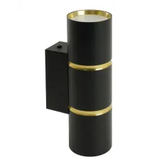 Светильник настенный 35W, 230V, 2*GU10, черный, золото ML1860