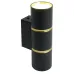 Светильник настенный 35W, 230V, 2*GU10, черный, золото ML1860
