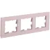 BRITE Рамка 3 поста РУ-3-2-Бр стекло розовый матовый IEK