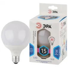 Лампочка светодиодная ЭРА STD LED G95-15W-4000K-E27 E27 / Е27 15Вт шар нейтральный белый свет