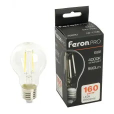 Лампа светодиодная, 980LM 6W 175-265V E27 4000K, LB-1106