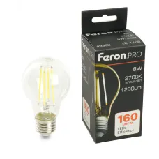 Лампа светодиодная, 1280LM 8W 175-265V E27 2700K, LB-1108