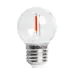 Лампа светодиодная, (2W) 230V E27 красный G45 прозрачная, LB-383