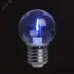 Лампа светодиодная, (2W) 230V E27 синий G45 прозрачная, LB-383