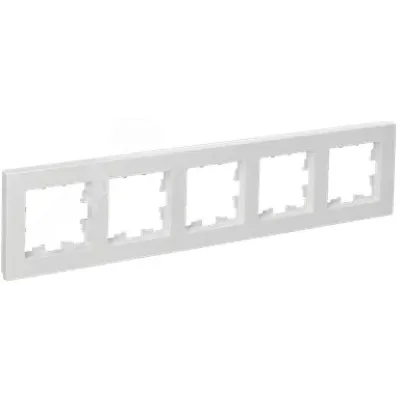 BRITE Рамка 5 постов РУ-5-Бр белый рифленый IEK