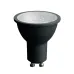 Лампа светодиодная, (7W) 230V GU10 2700K MR16 в черном корпусе с линзой 110 градусов, LB-1607