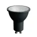 Лампа светодиодная, (7W) 230V GU10 4000K MR16 в черном корпусе с линзой 110 градусов, LB-1607