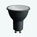 Лампа светодиодная, (7W) 230V GU10 4000K MR16 в черном корпусе с линзой 110 градусов, LB-1607