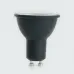 Лампа светодиодная, (7W) 230V GU10 4000K MR16 в черном корпусе с линзой 110 градусов, LB-1607