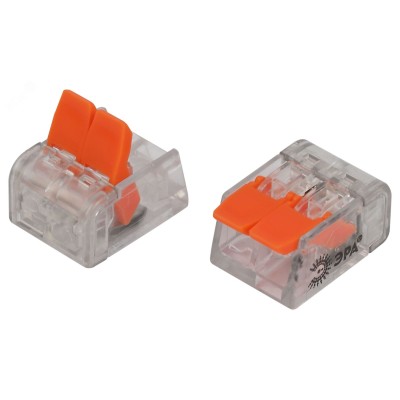 Клемма ЭРА NO-225-349 универсальная 221-412 компактная с рычагами 2-проводная 0.2-4 мм2 (упаковка 50 шт.)